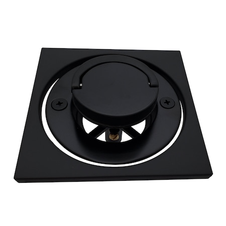 Westbrass Roman Tub Drain Trim W/ 4-1/4" OD Tile Square in Matte Black D3201-62